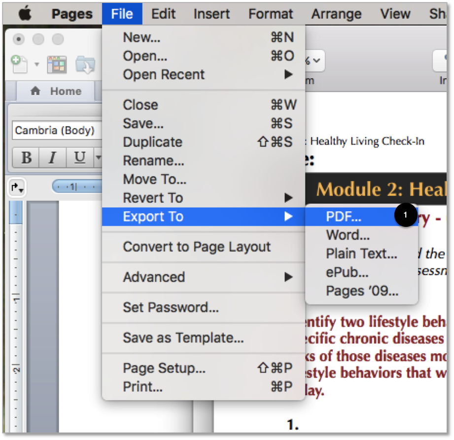 how to save pages as a pdf on mac